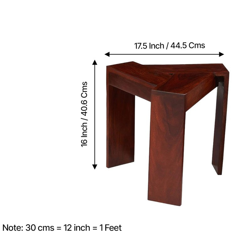 Iverox Sheesham Wooden Side & Bedside Table (Brown) - Set Of Two media 11