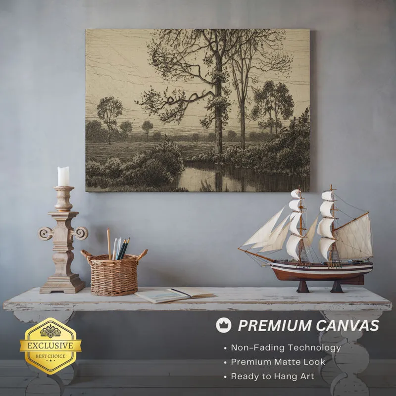 Monochrome Branches Wood Wall Art media 5