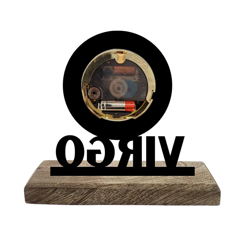 Virgo Zodiac Analog Table Clock media 3
