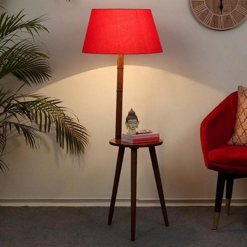 Rosa Miosa Floor Lamp With Shelf - Red media 1
