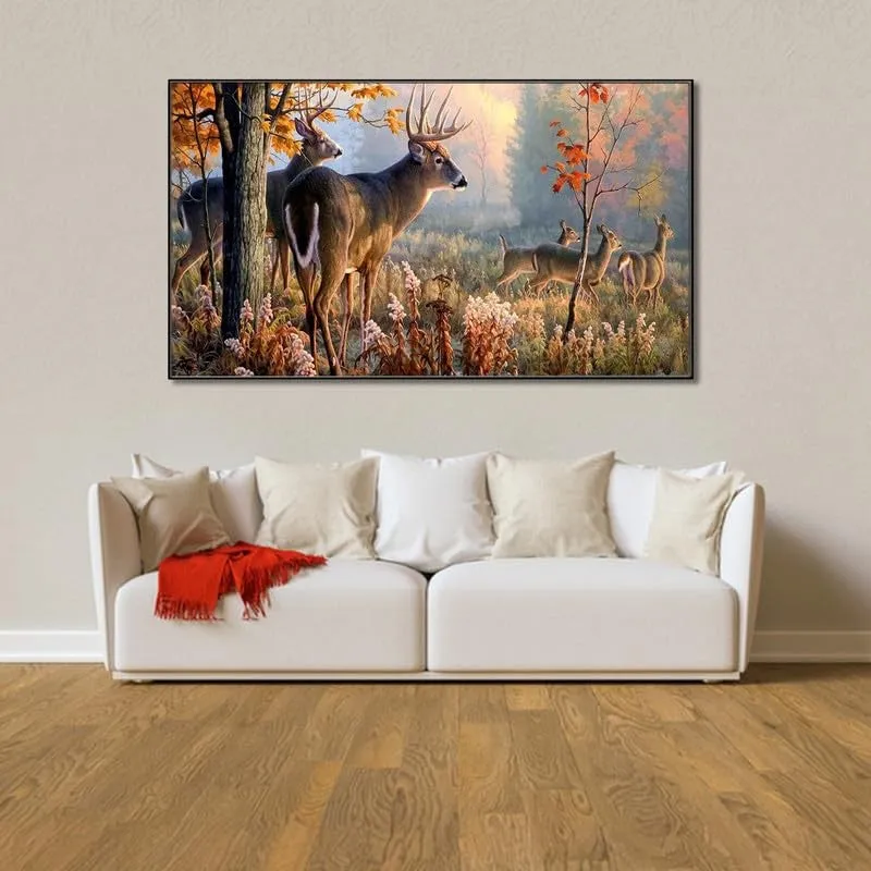 Majestic Forest Canvas Wall Painting With Frame media 3