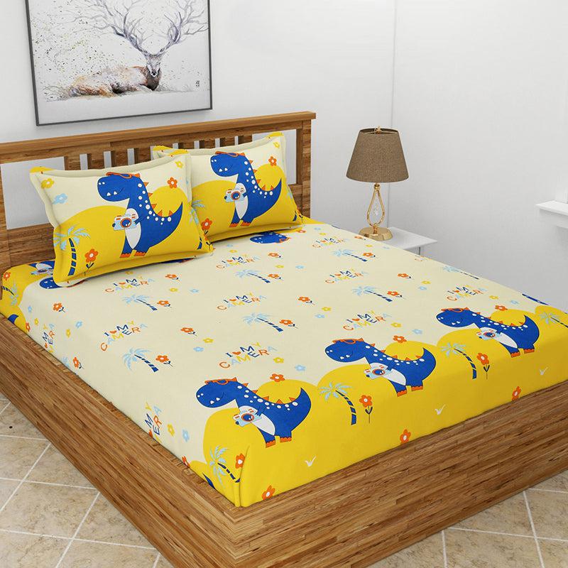 Jurassic Park Safari Kids Microfiber Bedsheet - 150 GSM