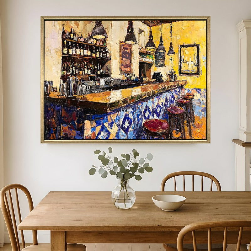 Rhythmic Canvas Wall Painting With Frame