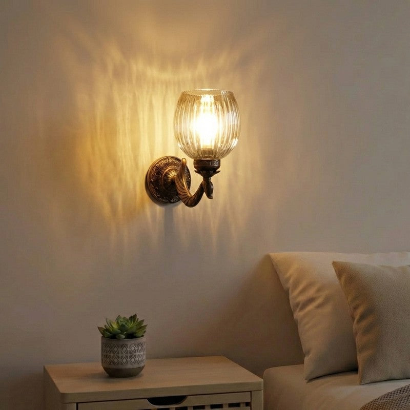 Vintage Glow Swan Neck Glass Wall Lamp media 3