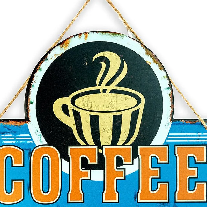 Good Friends & Good Coffee Retro Metal Wall Accent media 3