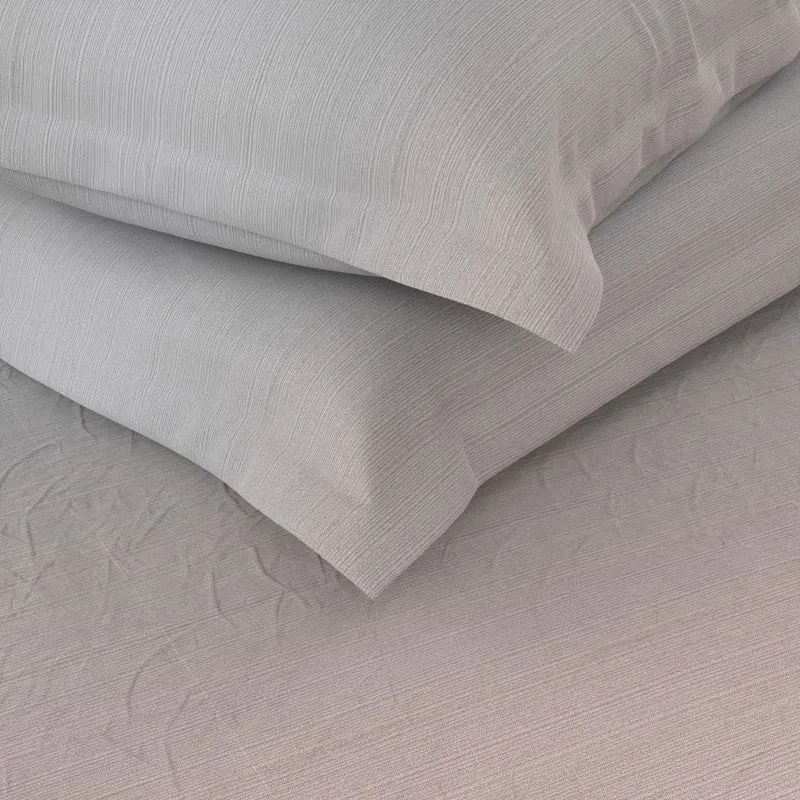 Nautica Gingham Cotton Bedsheet (Grey) - 160 TC media 5