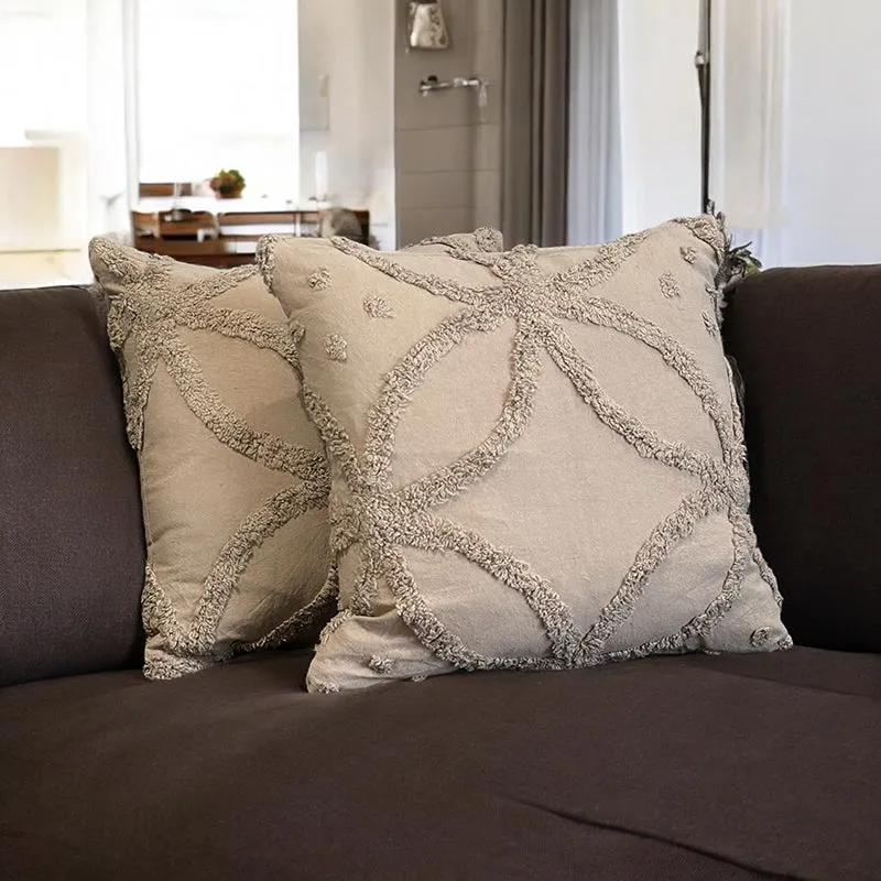 Kata Tufted Cover (Beige) - Set Of Two media 1