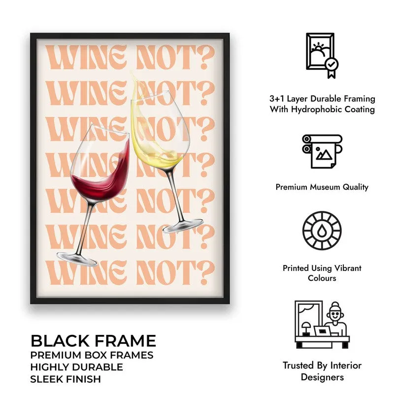 Wine Not Archival Canvas Wall Art - Black media 10