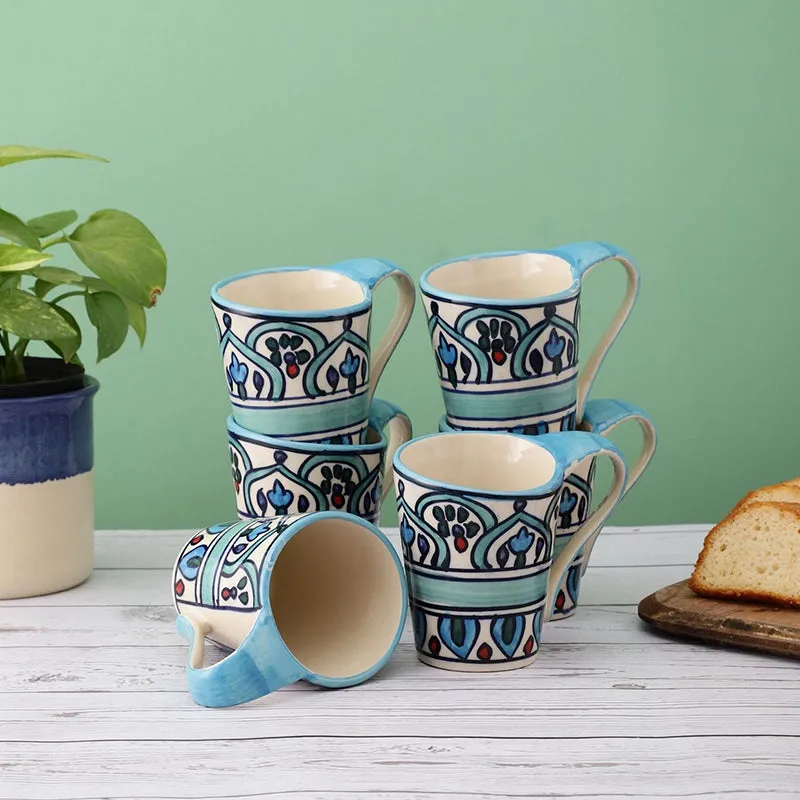 Medina Ceramic Tea Cup (150 mL Each) - Set of Six media 1