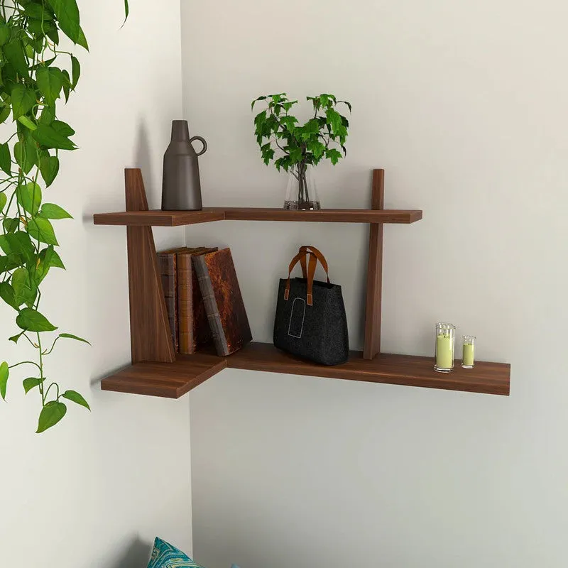 Contemporary Brown MDF Wall-Mounted Bookshelf media 1
