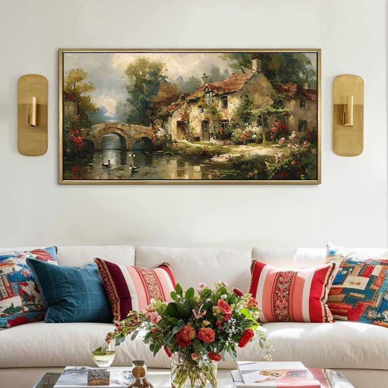 Sunlit Courtyard European Wall Art