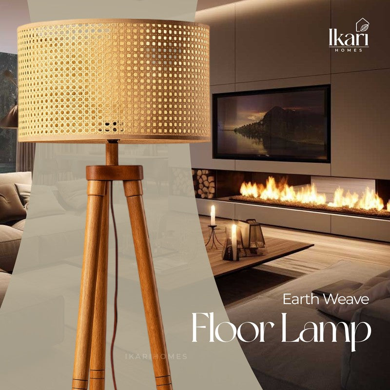 Tripod Glow Acacia Wood Floor Lamp media 5