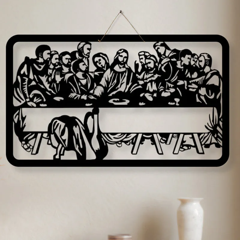 The Last Supper Silhouette Iron Wall Accent media 3