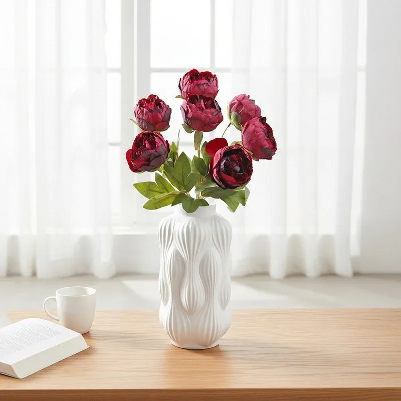 Blushira Rose Fabric Arificial Flower - Red media 1