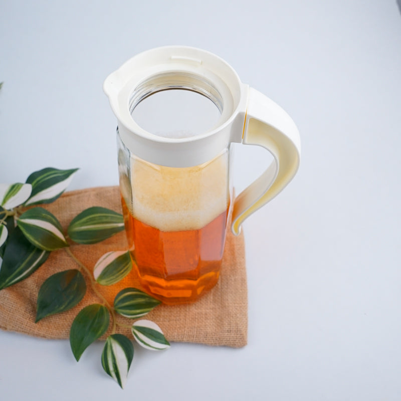 Domana Fersha Transparent Jug With Lid (White) - 1600 ML media 3