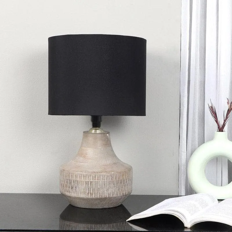 Bisara Martha Fabric Table Lamp - Black,White media 3