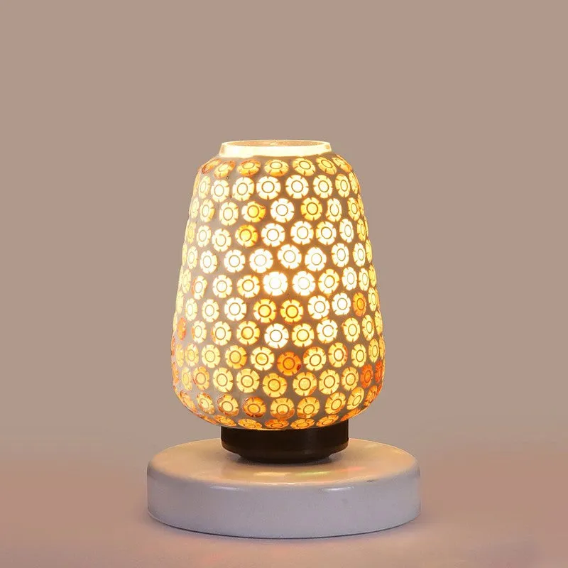 Glisora Glass Table Lamp With Wooden Base - Multicolor media 6