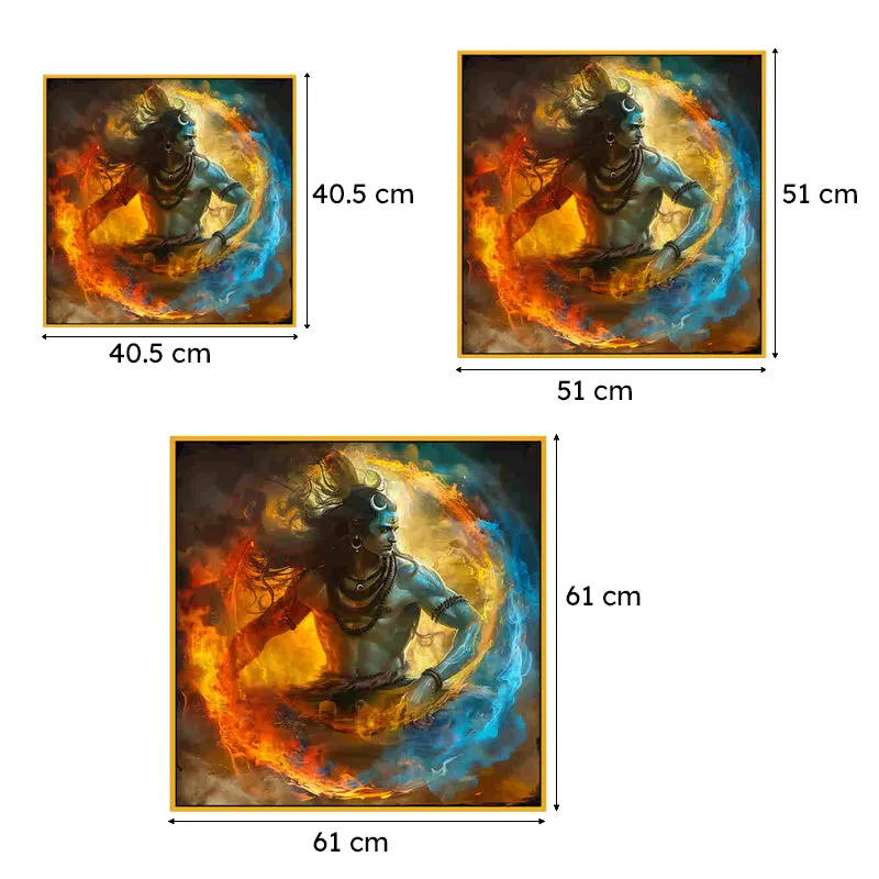 Cosmic Shiva Canvas Wall Art With Frame media 7