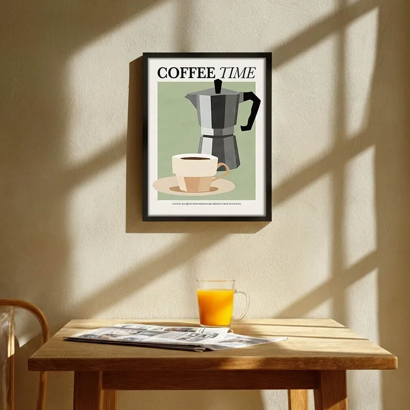 Coffee Bliss Archival Canvas Wall Art - Black media 1