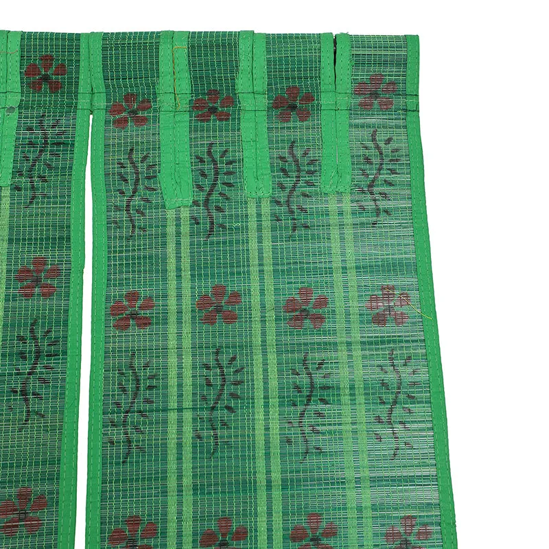 Forest Flow Three Panel Bamboo Curtain - Green media 5