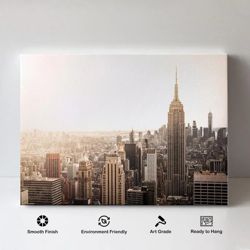 Manhattan Horizon Wall Painting - Gallery Wrap media 4