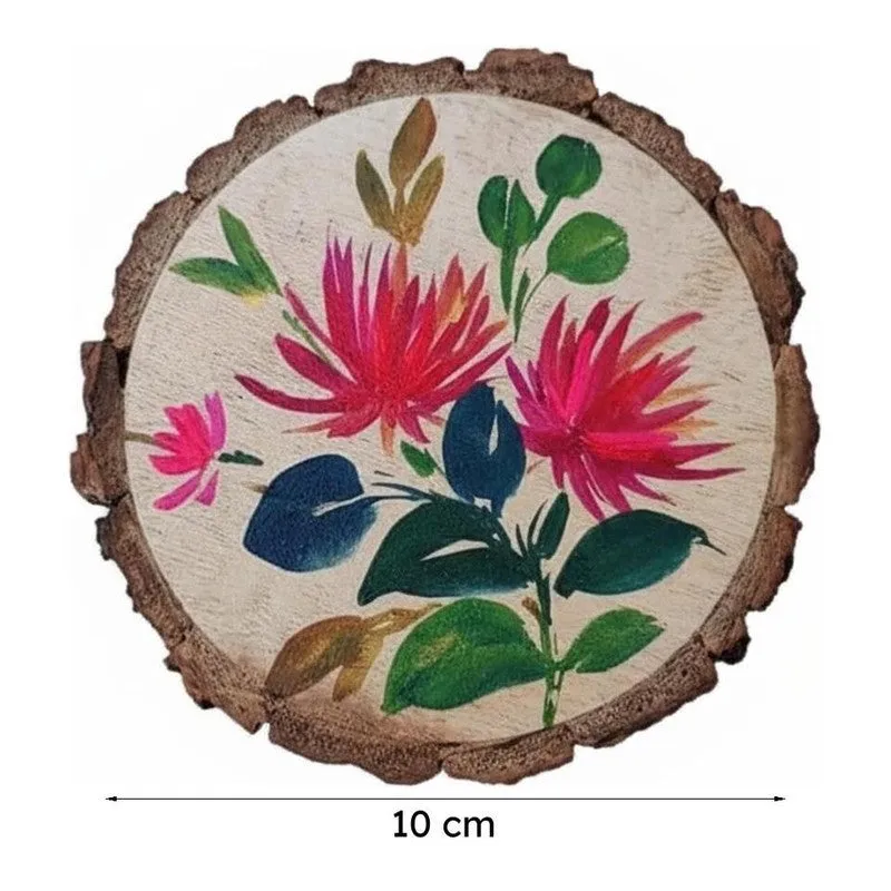 Hyro Flora Handpainted Coaster - Set Of Two media 7
