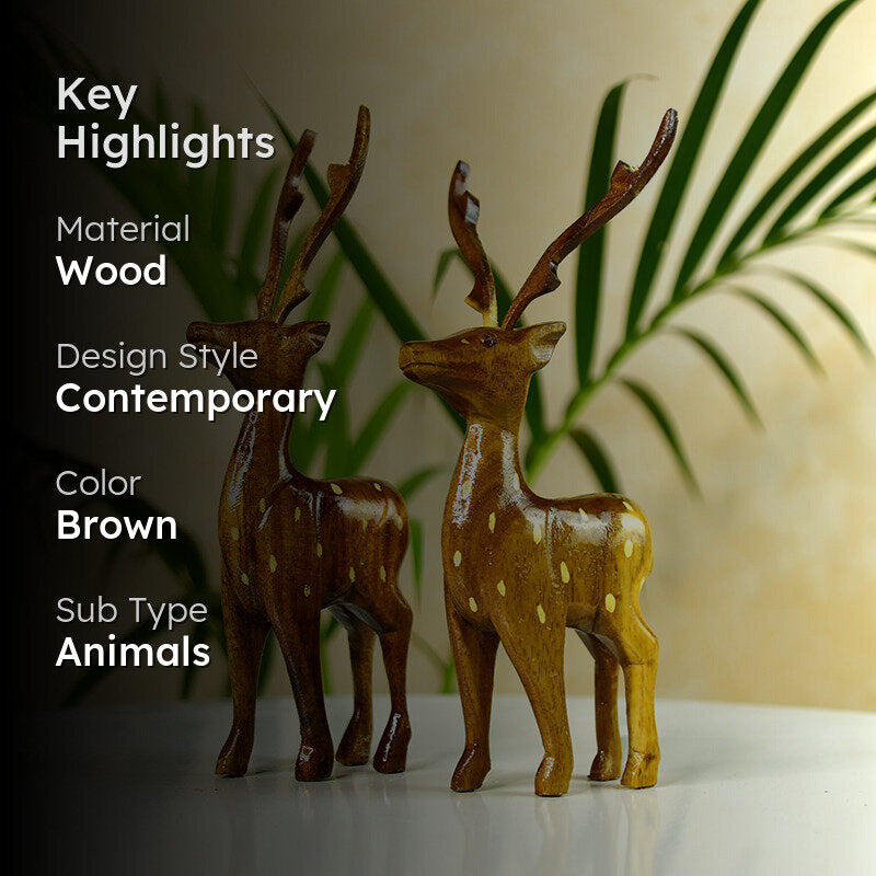 Timber Harts Wood Showpiece - Set Of Two media 2