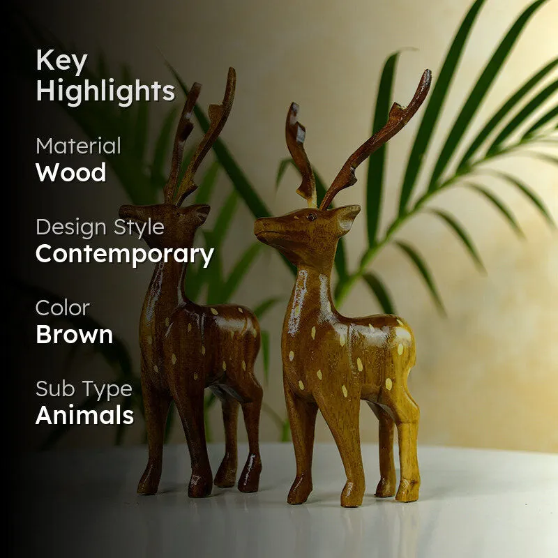 Timber Harts Wood Showpiece - Set Of Two media 2