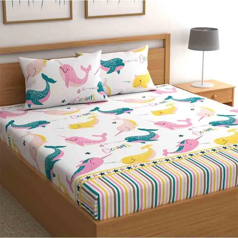 Narwhals Kids Microfiber Bedsheet - 150 GSM media 5