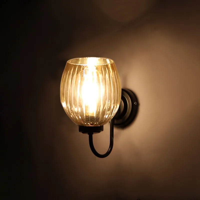 Warm Amber Glass Wall Lamp media 7