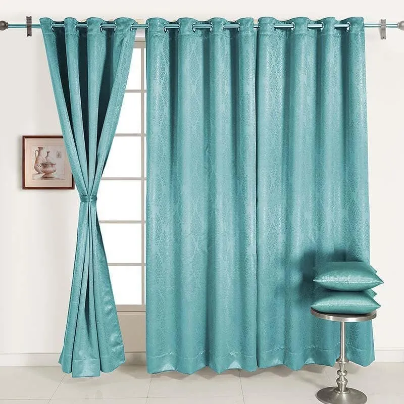 Swayam Earthy Blue Curtain media 1