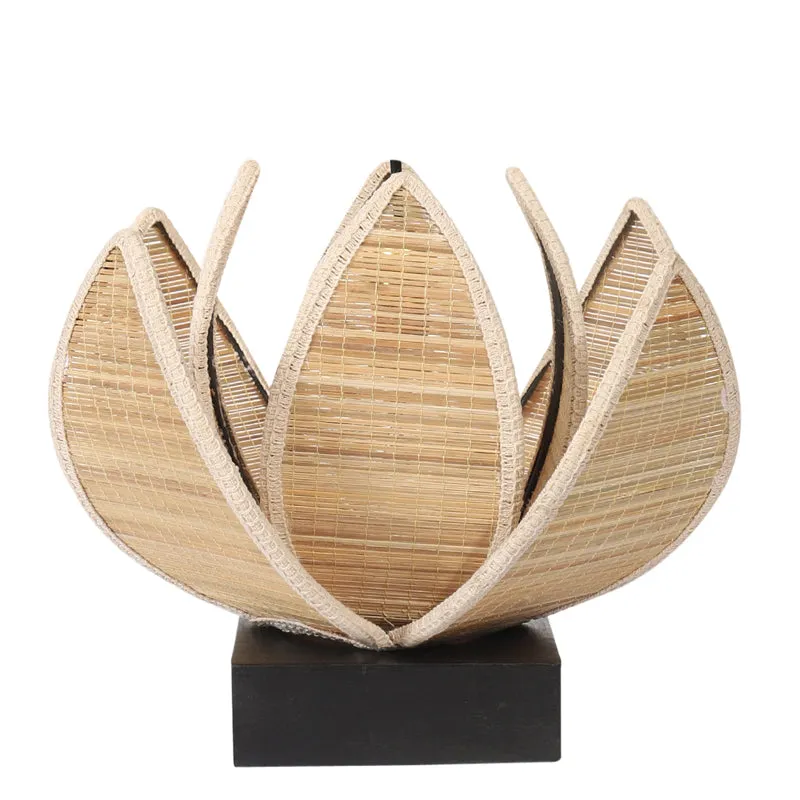 Raffina Bamboo Rose Edge Table Lamp - Beige media 6