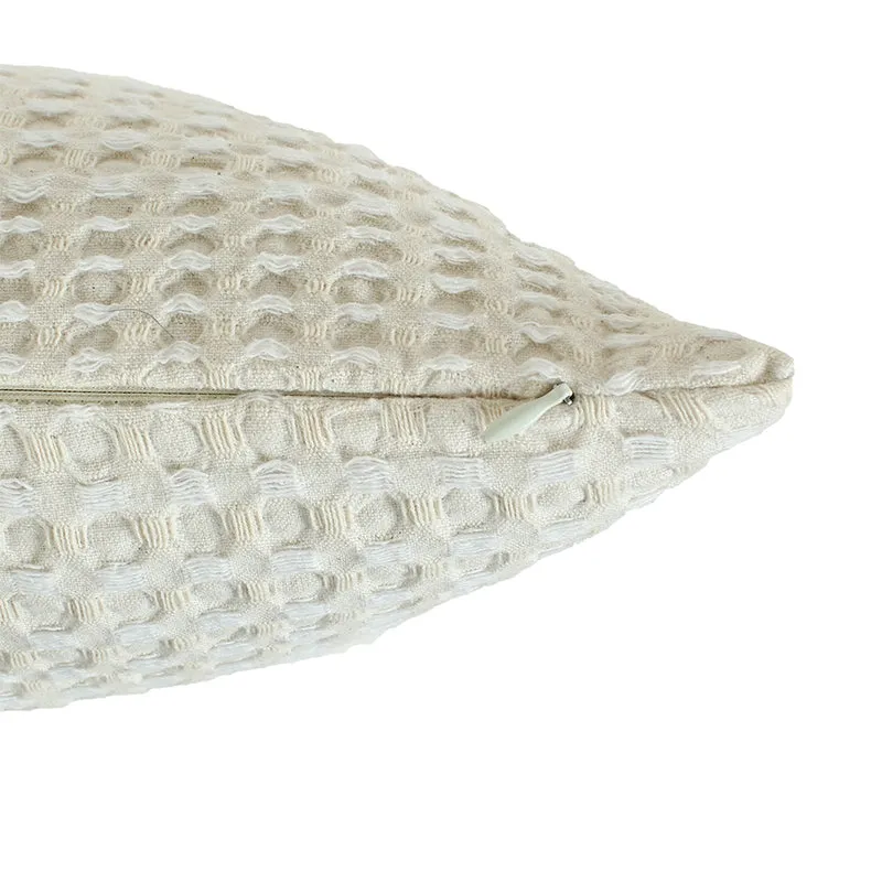 Nudo Woven Cushion Cover (White) - Set Of Two media 3