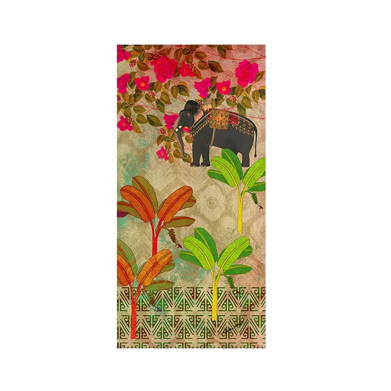 India Circus Vibant Haathi Canvas Wall Art - Set Of Three media 3