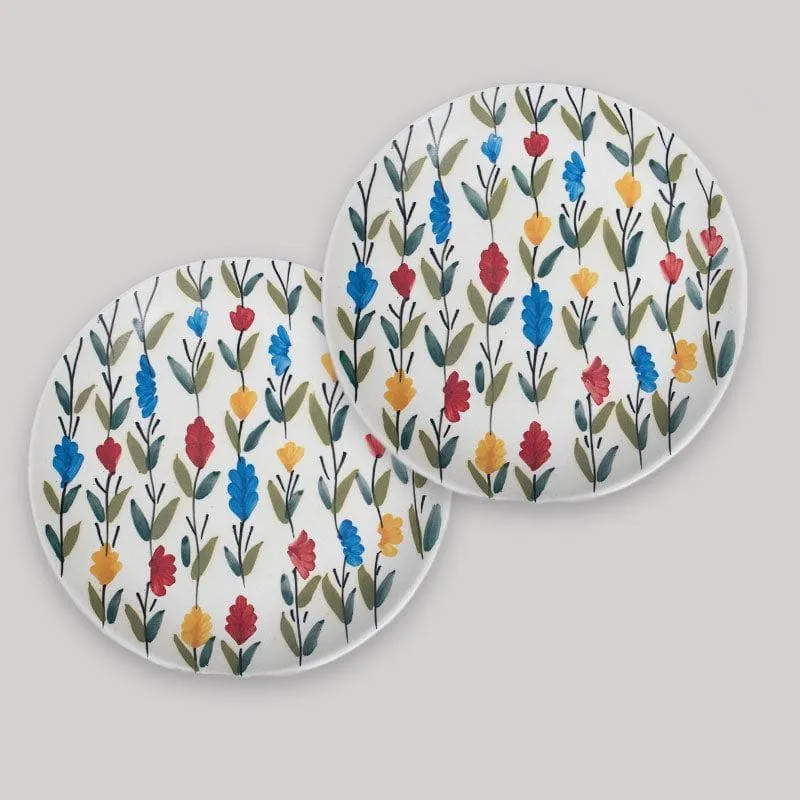 Whimsy Wildflower Quarter Plate - Set Of Two media 1