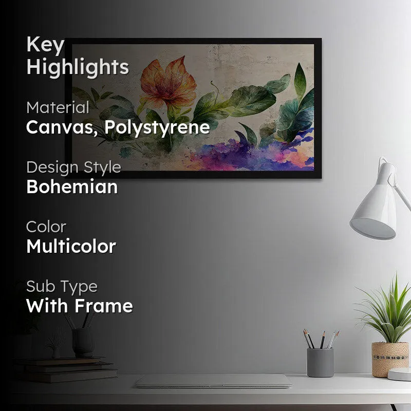 Cambree Floral Wall Painting With Frame media 2