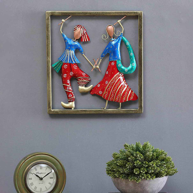 Folk Dancers Iron Wall Accent