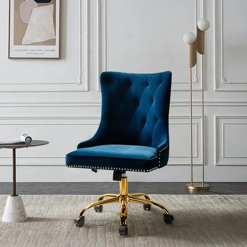 Seatra Neem Wood Office Chair - Dark Blue media 1