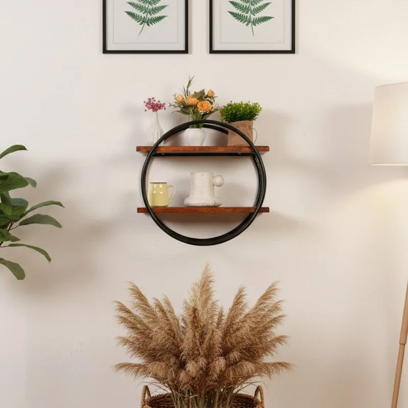 Astiron Boho Wall Mounted Rack with Wooden Shelves media 1