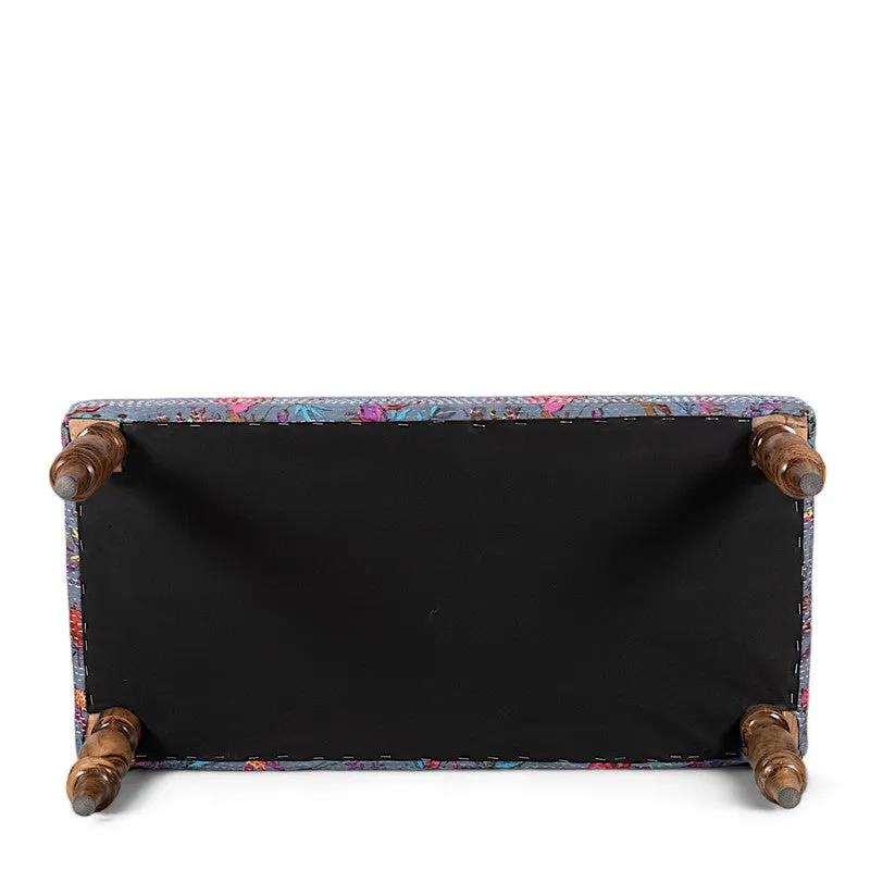 Daxor Sheesham Wooden Bench with Stools (Grey) - Three Piece Set media 5