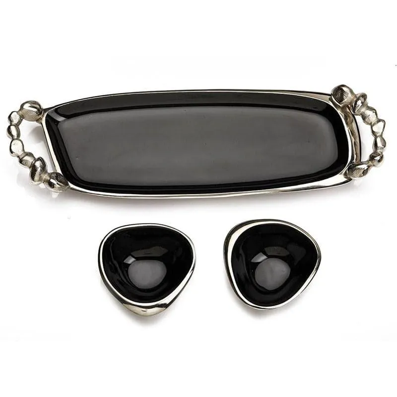Karla Bowl With Tray (Black) - Set Of Three media 4