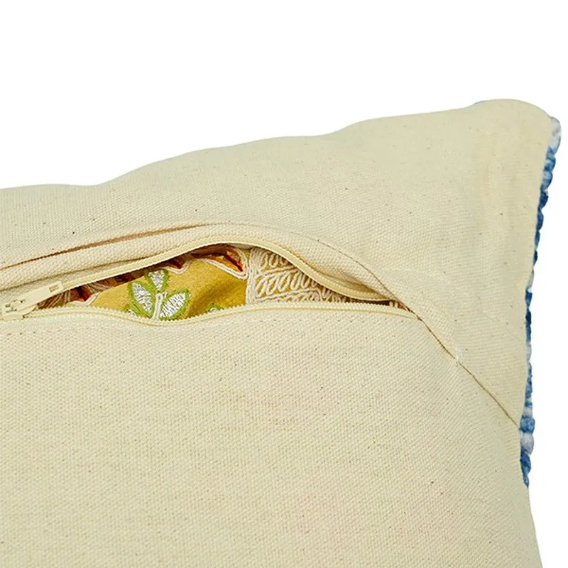 PetalReverie Cushion Cover (Blue) - Set Of Three media 6