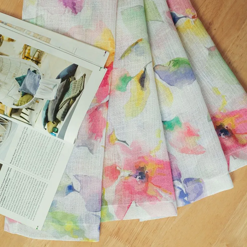 Serline Linen Texture Sheer Curtain - Set Of Two media 3