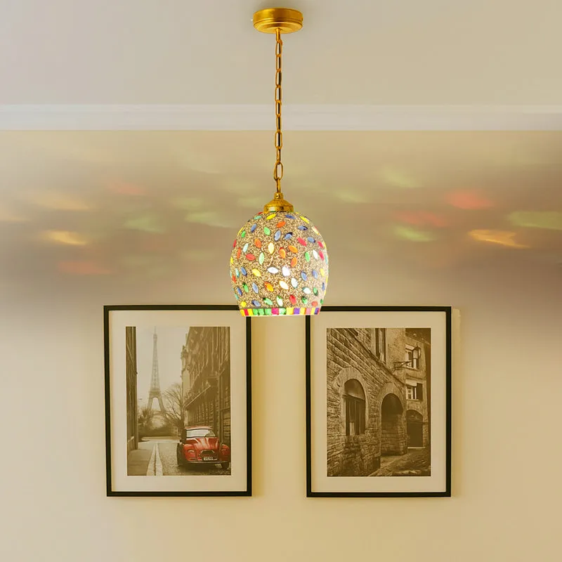 Mosaic Glitter Glass Ceiling Lamp media 2