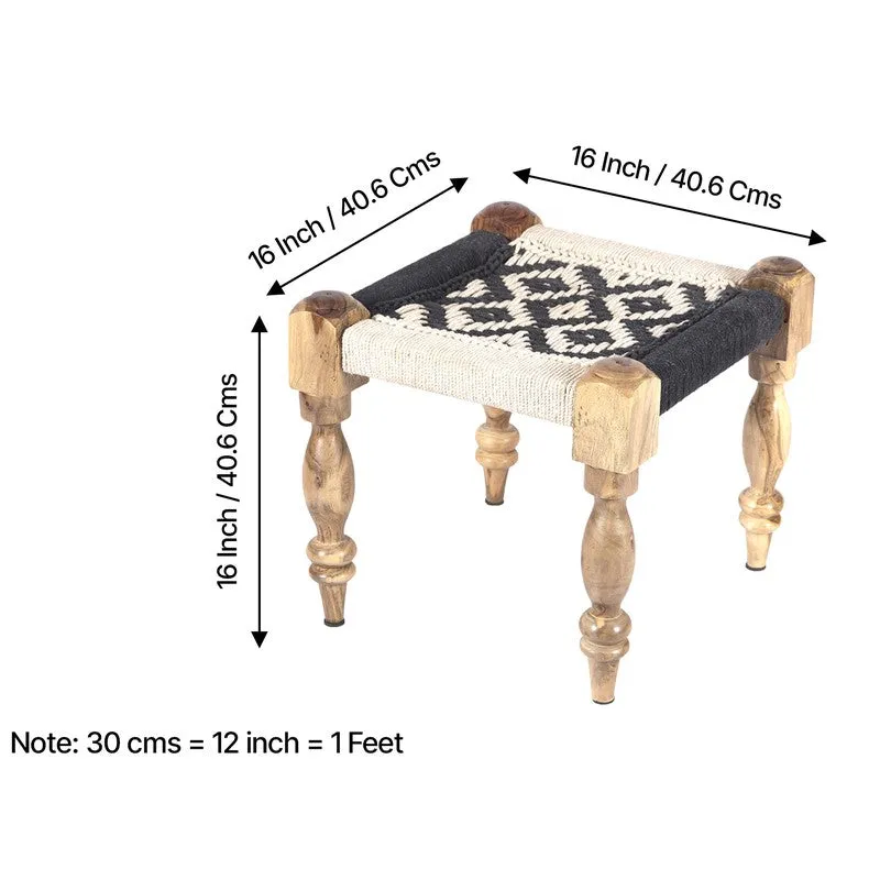 Ixaro Sheesham Wooden Bench - Black,White media 11
