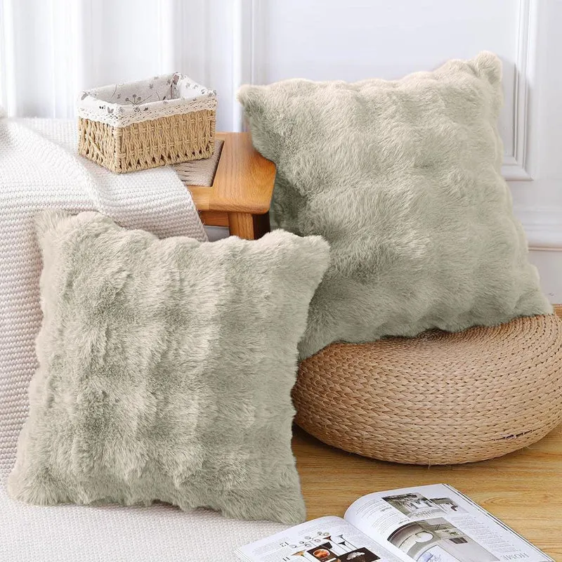 Bubble Luxe Cushion Cover Set (Taupe) - Set Of Two media 4
