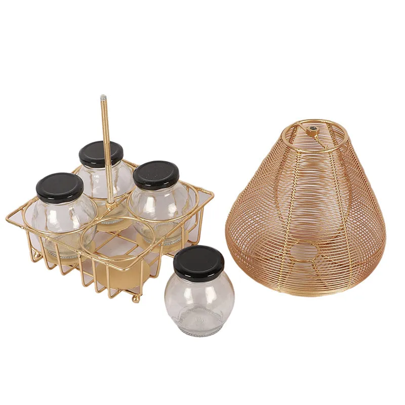 Colette Iron Rack With Jar - Five Piece Set media 5