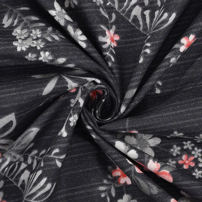 Indian Winter Floral Frilled Bedding Set - Five Piece Set media 4