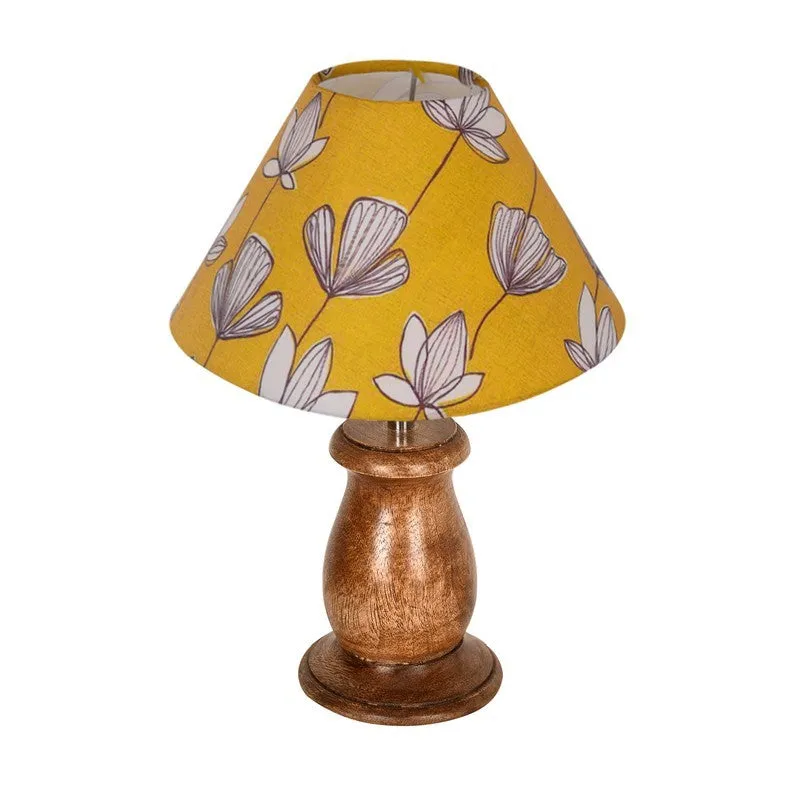 AmbiGlow Decorative Wooden Table Lamp Piece - Yellow,White media 4