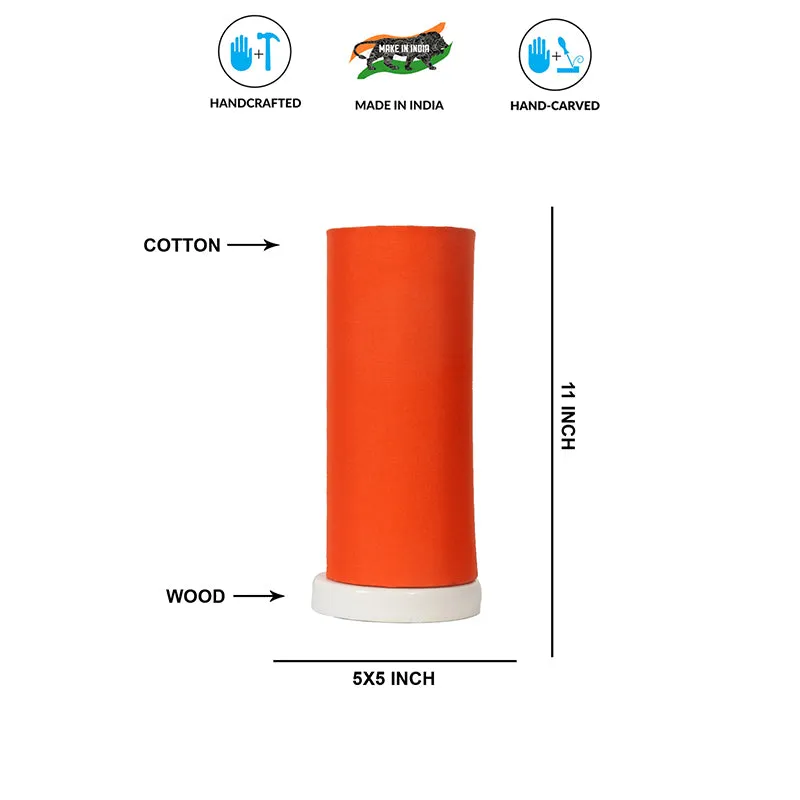 Esto Tower Wooden Table Lamp - Orange,White media 5